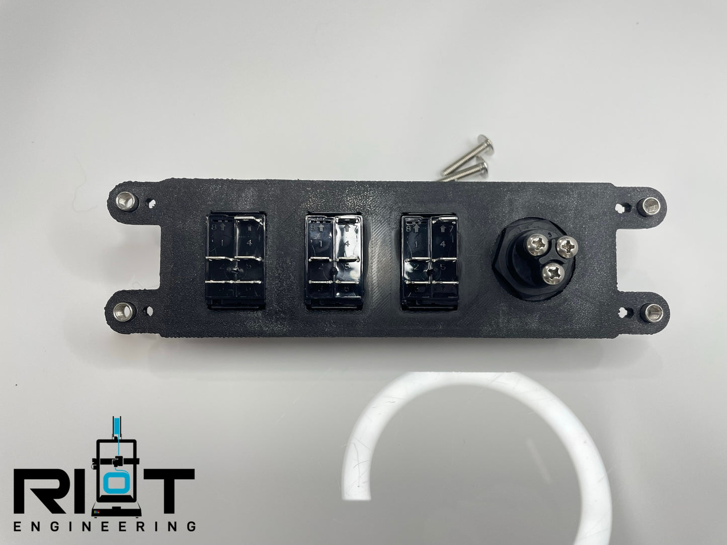 89-94 240sx Switch Panel - Blue Push Button Start AC Bezel Mount Switches S13
