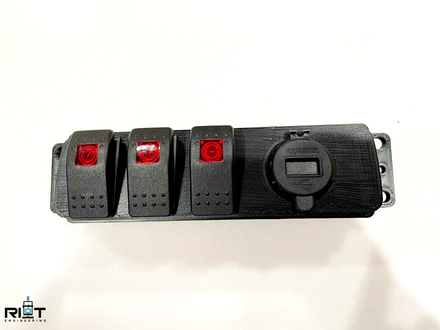 95-98 240SX Switch Panel - AC Bezel Mount Switches - USB Port & Volt Meter