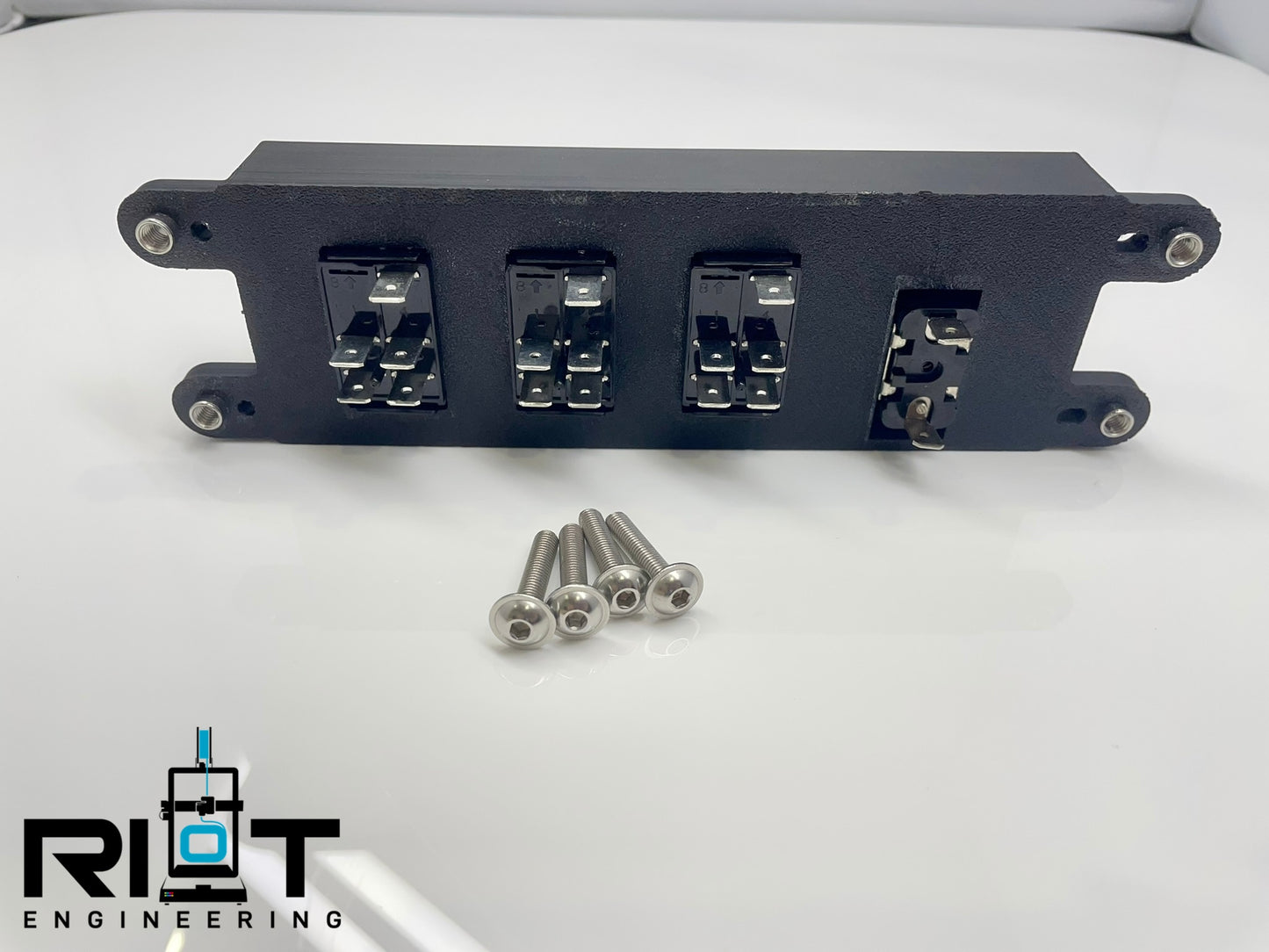 89-94 240sx Switch Panel - Race Style Toggle Switch - AC Bezel Mount Red LED Switches S13
