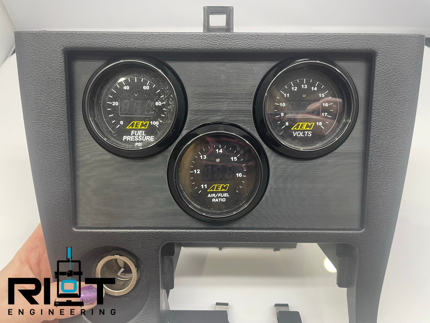 S14 52mm Gauge Panel - Radio Delete - OEM Mounted 3 Gauges