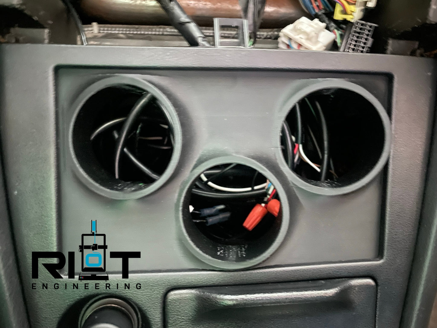 S14 52mm Angled Gauge Panel - Radio Delete - OEM Mounted 3 Gauges