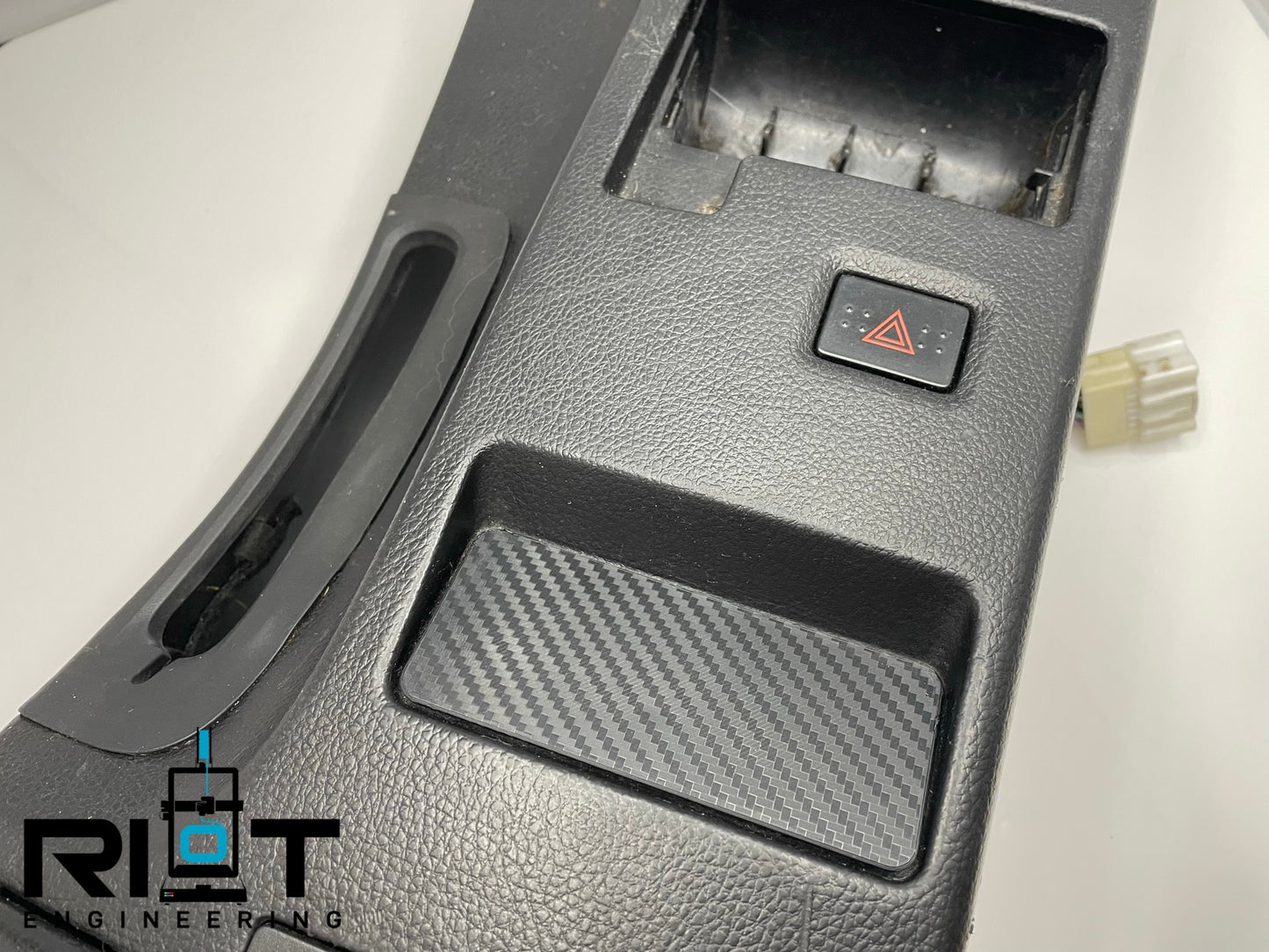 03-05 350Z Blank Button Cover - Center Console Switch Topper Trim - Carbon Fiber Print