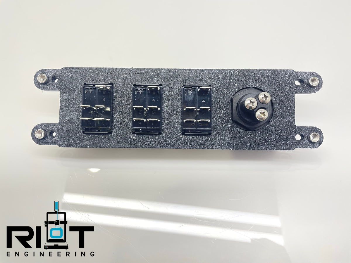 Riot Engineer 89-94 240sx Switch Panel - Push Button Start AC Bezel Mount Switches S ...