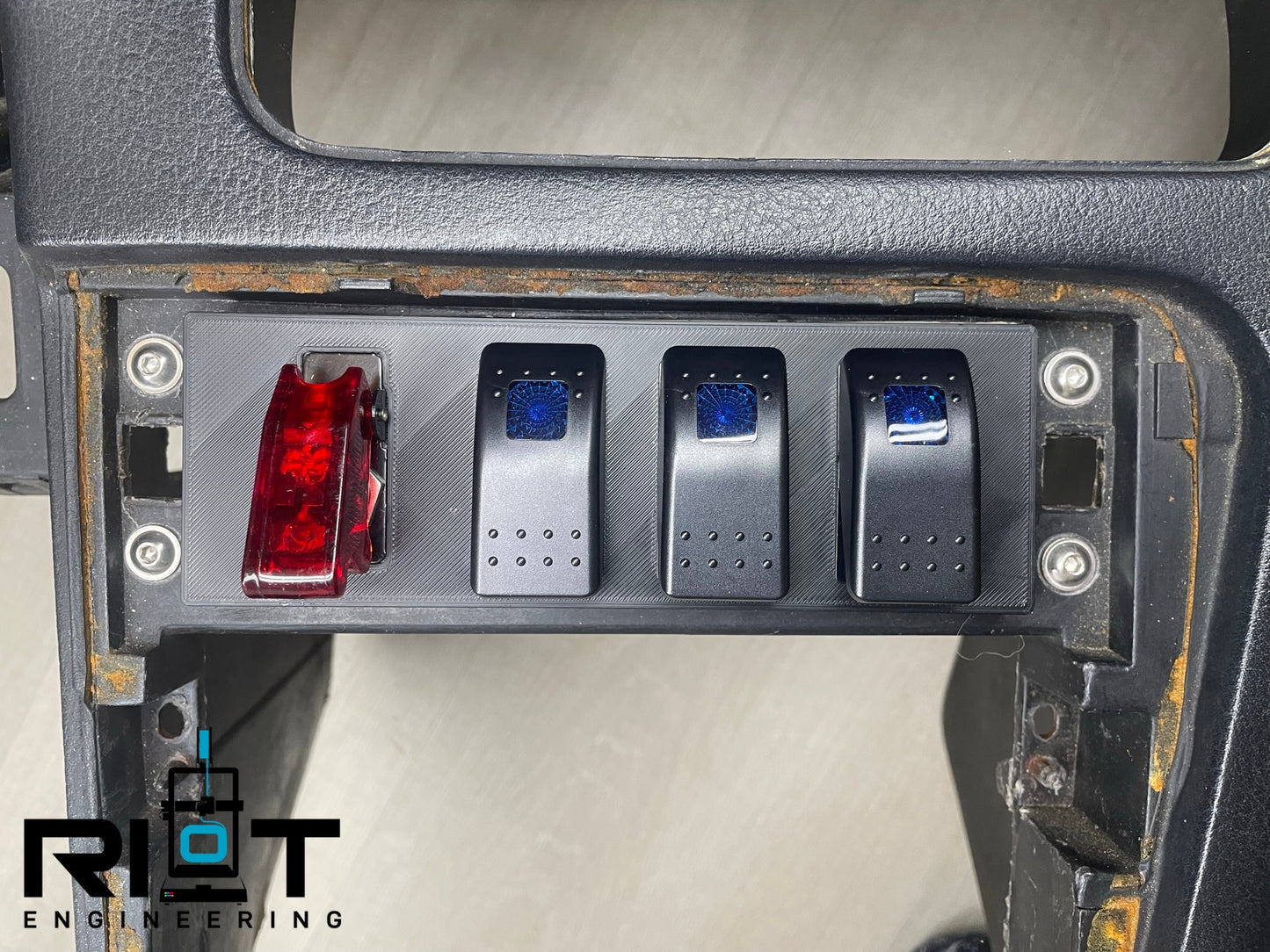 89-94 240sx Switch Panel - Race Style Toggle Switch -  AC Bezel Mount LED Switches S13