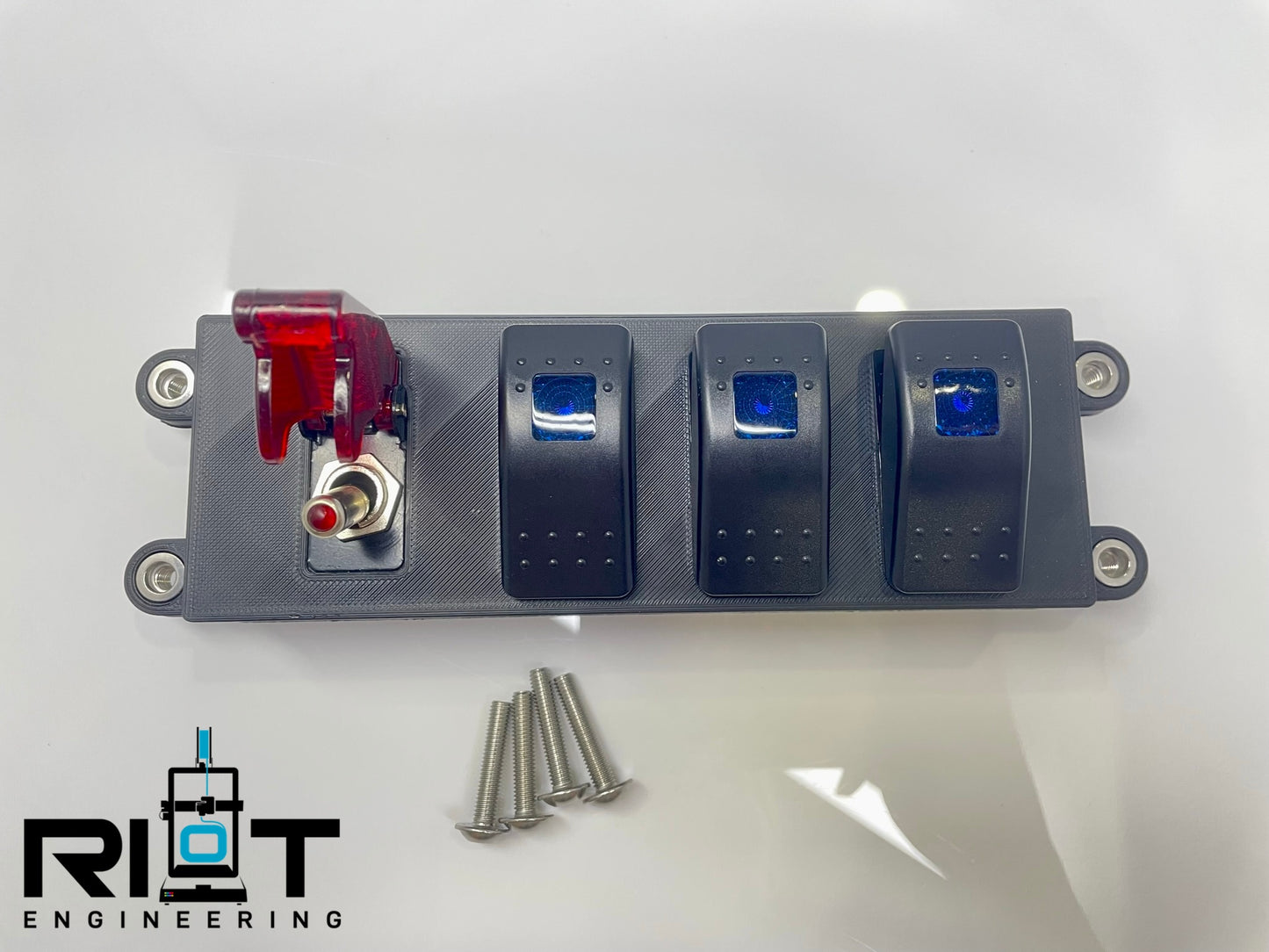 89-94 240sx Switch Panel - Race Style Toggle Switch -  AC Bezel Mount LED Switches S13