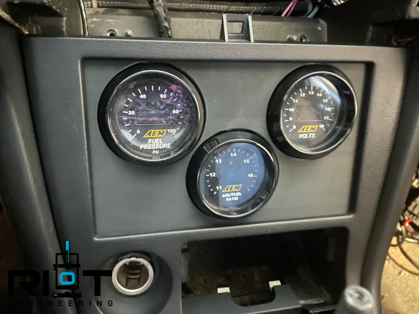 S14 52mm Gauge Panel - Radio Delete - OEM Mounted 3 Gauges