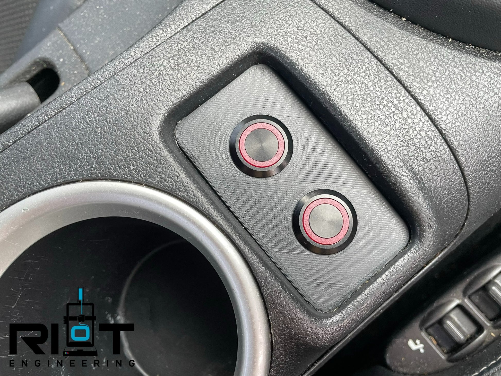 370Z Button Panel - 19mm Red LED Buttons - YAW Sensor Bypass - Seat Sw ...