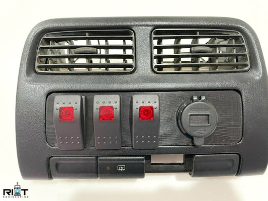 95-98 240SX Switch Panel - AC Bezel Mount Switches - USB Port & Volt Meter